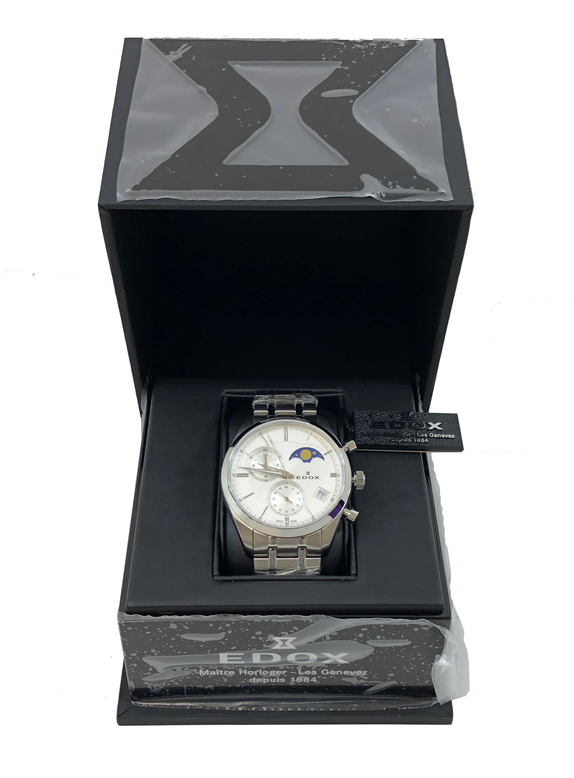 Edox Les Vauberts 01655-3M-AIN Men's Swiss Watch