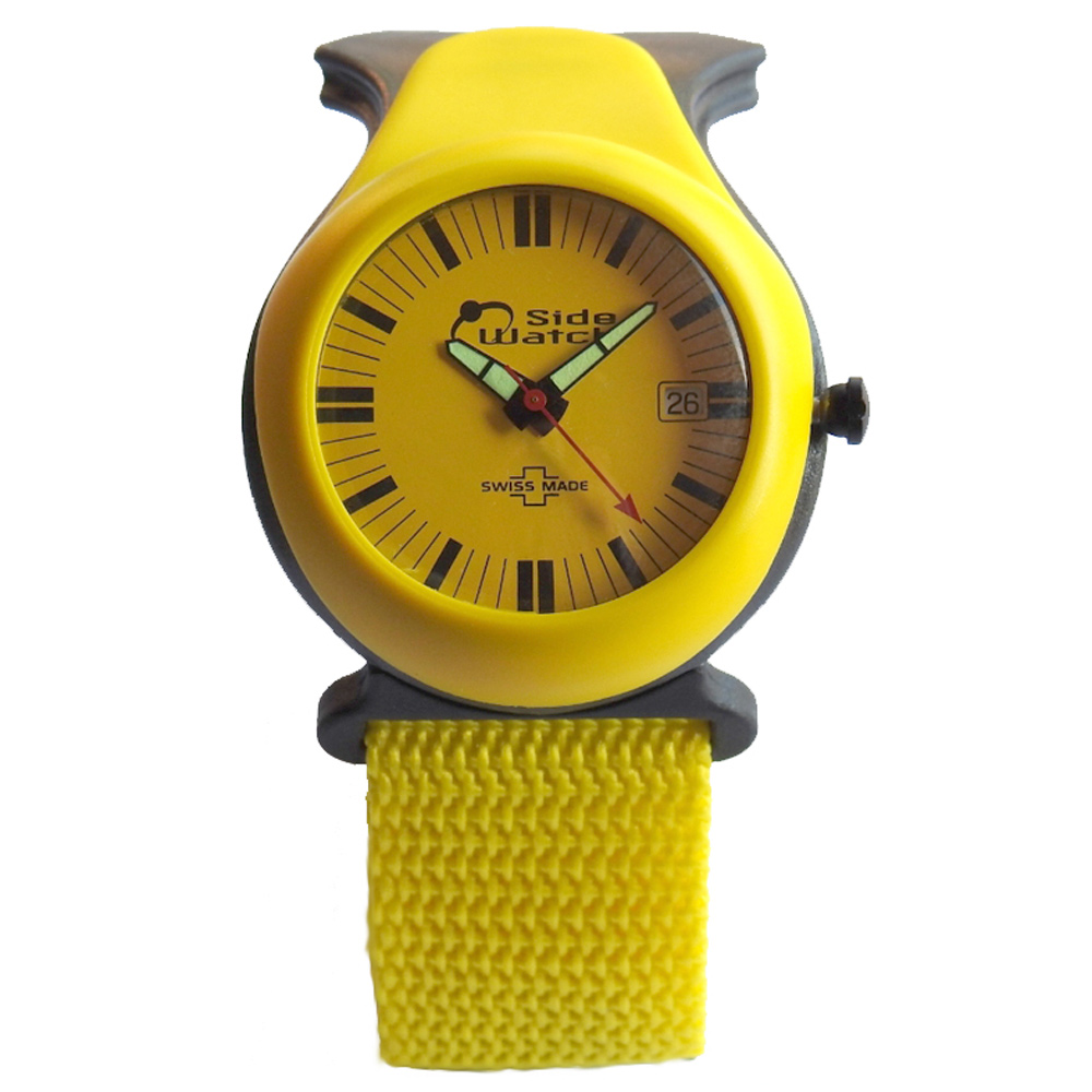 Side Watch by Andre Le Marquand Yellow Carbon Fiber Swiss