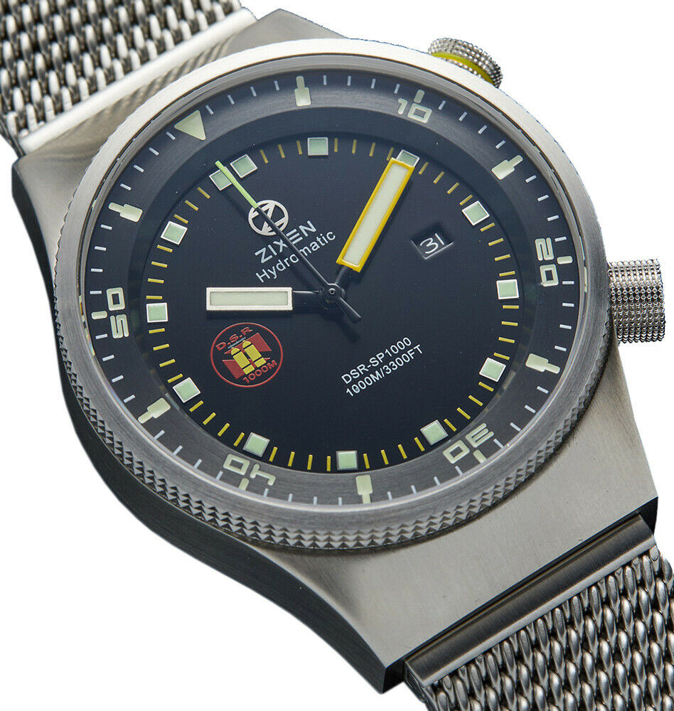 Zixen Hydromatic Automatic Diver Men's Watch Black Dial 46mm DSR-SP1000M